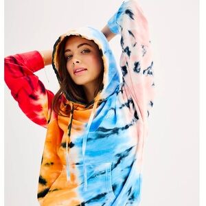 NWOT Ivory Ella Heritage Tie Dye Hoodie Pullover Sweatshirt, size small